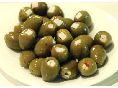 Fetta &  Green Olives 350g/12