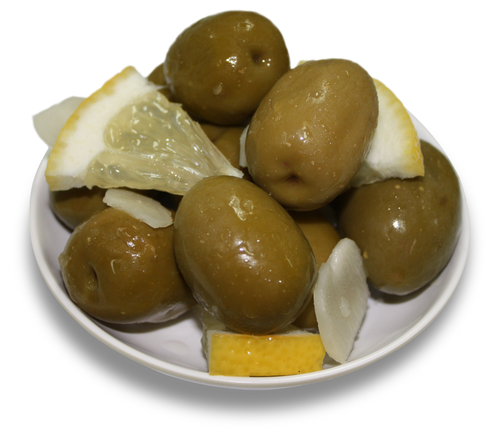 Green Olives w Lemon & Garlic